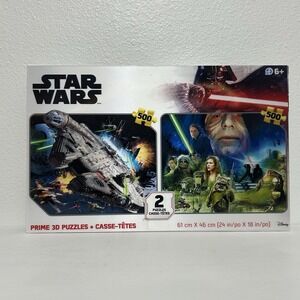 Star Wars Disney Prime 3D 2-pack‎ Puzzles Millennium Falcon & Return Of The Jedi